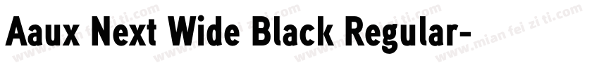 Aaux Next Wide Black Regular字体转换